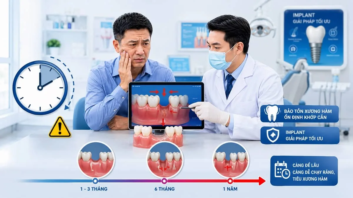 Mất Răng Bao Lâu Thì Bị Chạy Răng? Bác Sĩ Giải Đáp