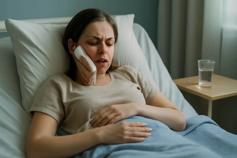 Nhổ răng khôn xong bị buồn nôn phải làm sao?