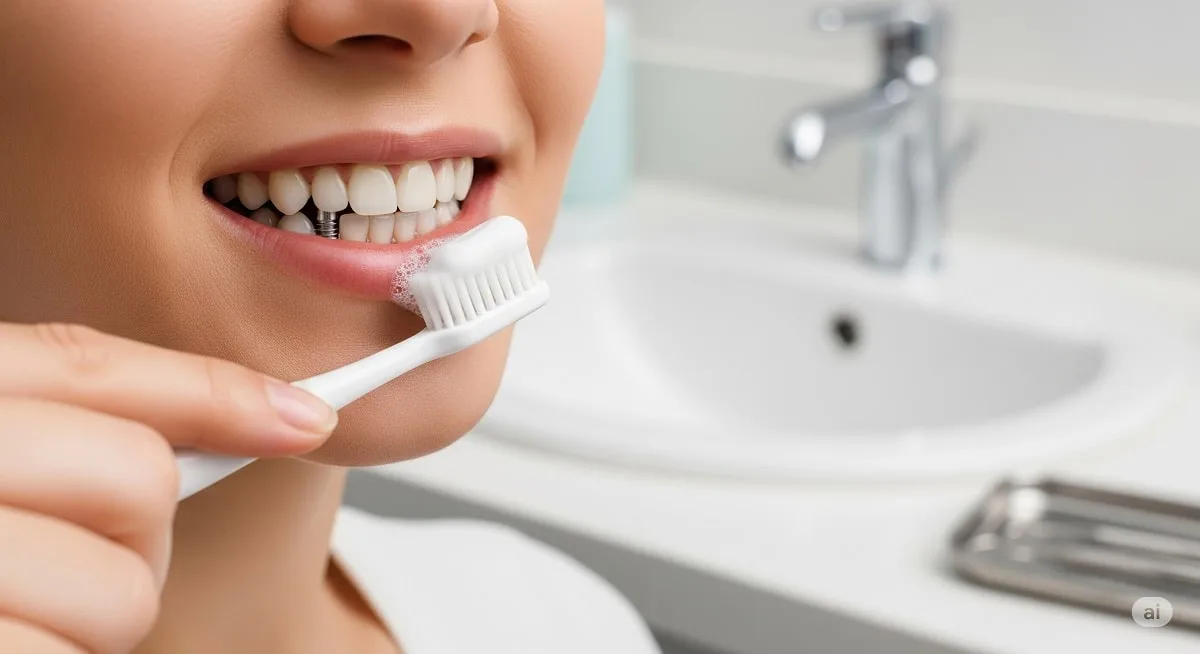 Trồng răng Implant có đánh răng được không? Hướng dẫn chuẩn chuyên gia