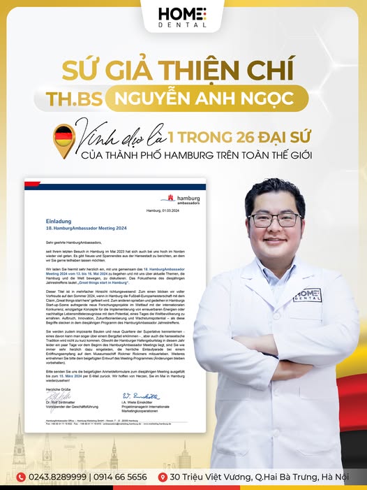 ThS.BS Anh Ngọc – Đại sứ Thành phố Hamburg tại Việt Nam