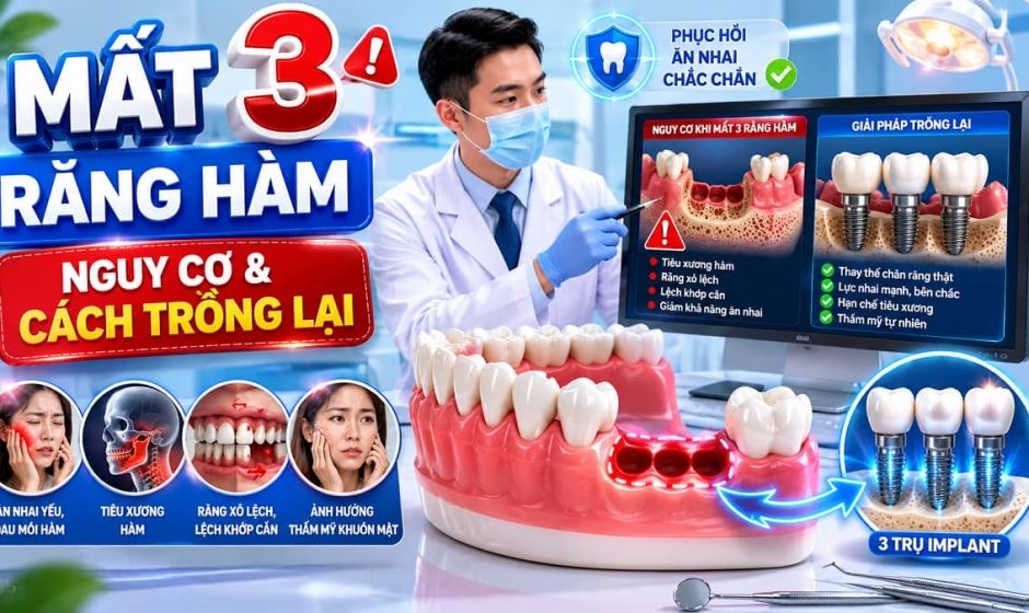Mất 3 Răng Hàm: Nguy Cơ Và Cách Trồng Lại