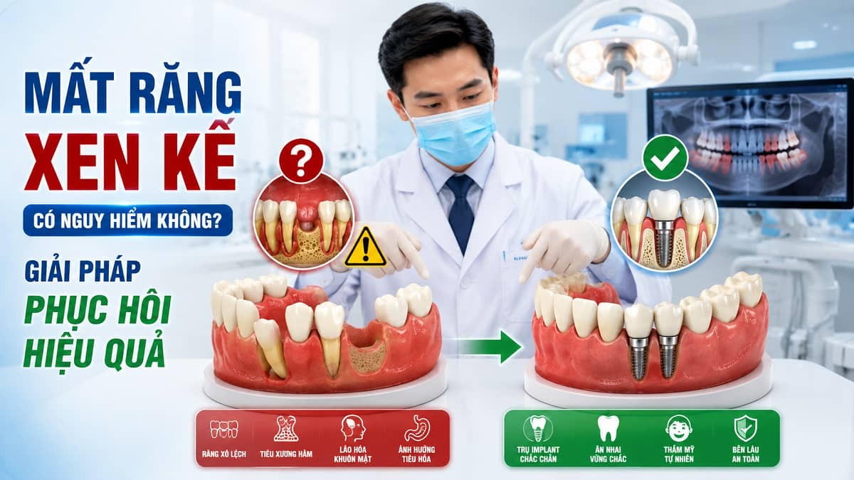 Mất Răng Xen Kẽ Có Nguy Hiểm Không? Giải Pháp Phục Hồi Hiệu Quả