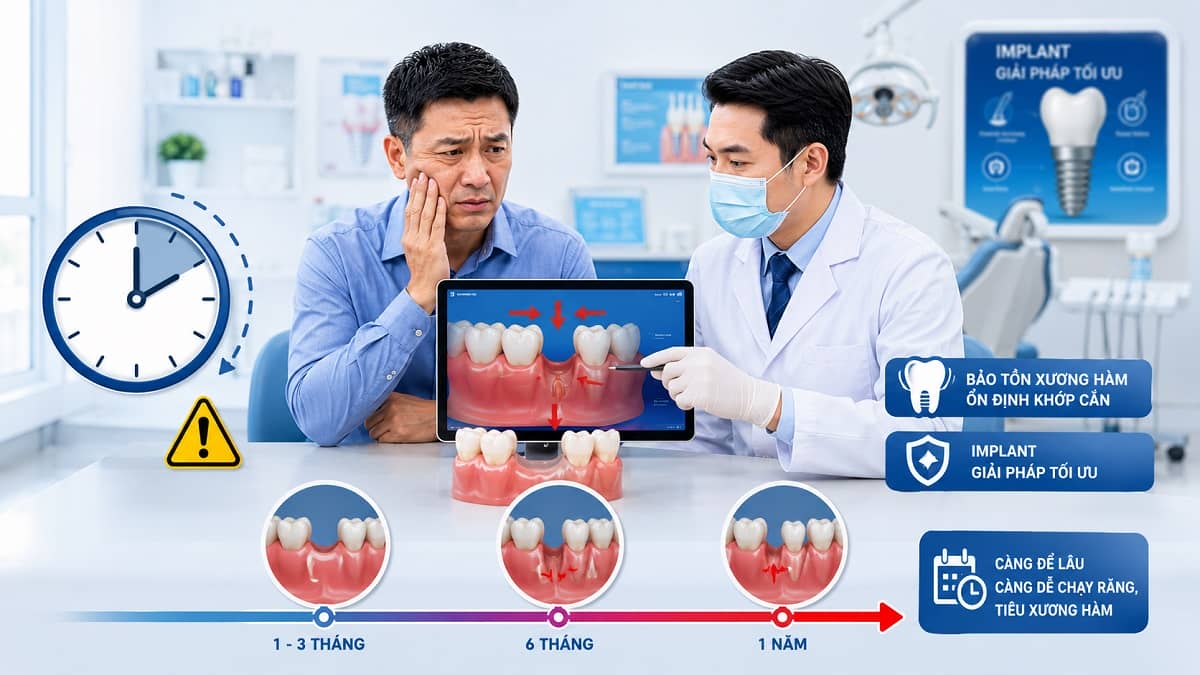 Mất Răng Bao Lâu Thì Bị Chạy Răng?