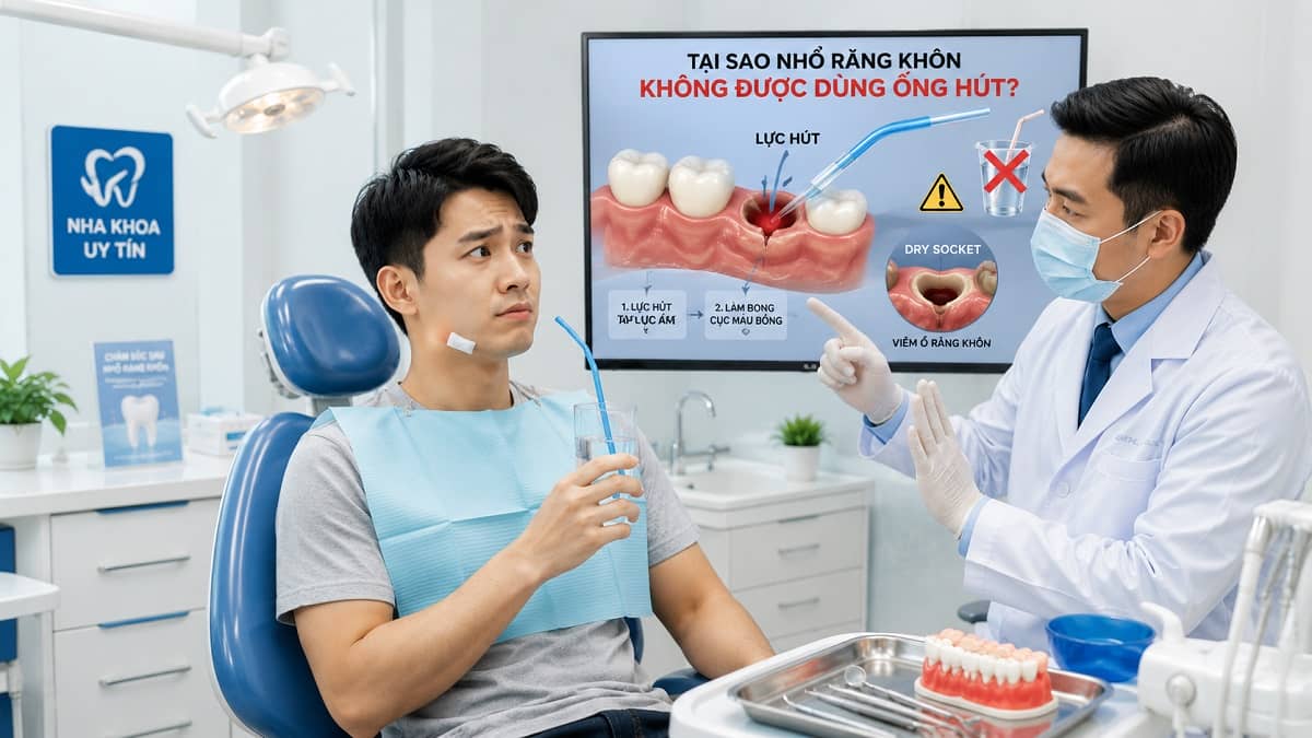 Tại Sao Nhổ Răng Khôn Không Được Dùng Ống Hút?